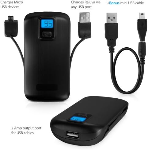 BoxWave Rejuva Power Pack Pro Lenovo Vibe X2 Pro Power Bank - Compact, Portable 4,400 mAh Rechargeable Li-ion Lenovo Vibe X2 Pro Battery Charger and Power Bank (Black)
