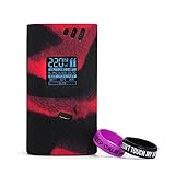 Alien 220W Case,Protective Silicone Case For Smok Alien 220W Kit With 2 Pcs Silicone Ring(Black + Red)