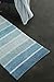 Chardin home Cordural Stripe Bath Rug Runner with Skid Resistant Latex Spray Underneath.Blues, 24