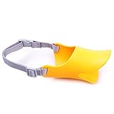 Prime Anti Bite Dog Muzzle for Extra Small Dog Anti-bite and Anti-Called Duck Bill Muzzle(Yellow S)