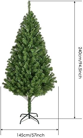Christmas Tree Luxury New Traditional Forest Green Xmas Decorations-- 4 sizes (8ft(240cm)-1300 Tips)