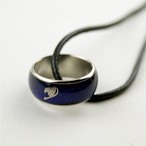 Fairy tail Heat Discoloration change color Ring necklace Pendant Jewelry