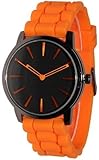 Tzou New Orange w/ Black Silicone Jelly Watch
