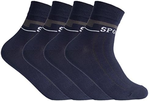 Zanbao Mens Wood Fiber Quarter Casual Mesh Knit Socks 4 Pairs