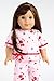 DreamWorld Collections - Perfect Sleepover - Pink Cozy Pajama with White Bunny Slippers - Clothes Fits 18 Inch American Girl Doll (Perfect Bedding set sold separately) (Doll Not Included)