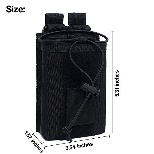 Ydmpro Radio Pouch 1000D Tactical Molle Adjustable Two Way Radios Holder Bag Case For Walkie