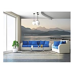 Taiwan Landmark Sun Moon Lake Beautiful Scenery - Removable Wall Mural | Self-Adhesive Large Wallpaper - 66x96 inches