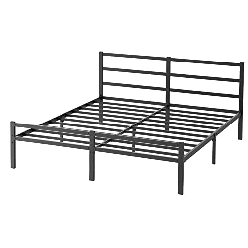 Mr IRONSTONE King Bed Frame with Headboard and Footboard, 14 Inch