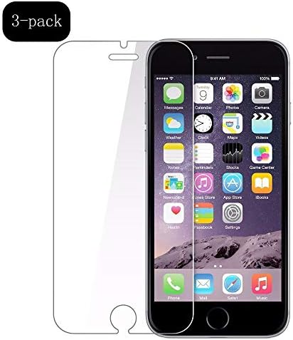 [3 Pack] iPhone8/7/6S and iPhone6 Glass Screen Protector, Tempered Glass Screen Protector [No Bubbles] for iPhone 8, 7, 6S and 6.[4.7 inch]