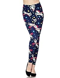 Leggings para dama, ultra suaves, estampados, elásticos, piel de melocotón