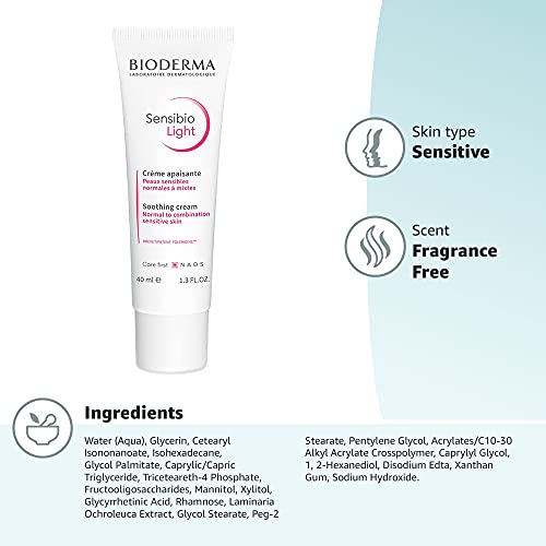 Bioderma Face Moisturizer Sensibio Light Cream Skin Soothing