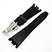 28MM BLACK PREMIUM RUBBER WATCH STRAP WITH CLASP FOR AUDEMARS PIGUET ROYAL OAK OFFSHORE
