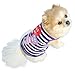 Mosunx(TM) Fashion Pet Puppy Summer Shirt Small Dog Cat Pet Clothes Stripe Vest T Shirt (L) by Mosunx