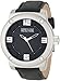 Kenneth Cole REACTION Unisex RK1312 Street Silver Case Black Leather Strap Analog Watch
