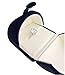 Elegant Blue Velvet Ring Box for Engagement Wedding Birthday Anniversary Valentine's Day Present Gift Luxurious Jewelry Case Storage Display Packaging Shows (Jewelry is not included)