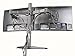 EZM Basic Horizontal Dual Free Standing Monitor Mount Stand with Grommet Mount Option Up to 27