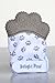 Delight Paw Baby Teething Mitten Mom Designed for Self Soothing Pain Relief | Hygienic Travel Bag | No BPA | Baby Boy or Baby Girl | Babies Over 3 Months | Gleeful Gray