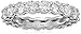 Amazon Collection Plated Sterling Silver Round Cubic Zirconia Eternity Band Ring (3.5 mm)