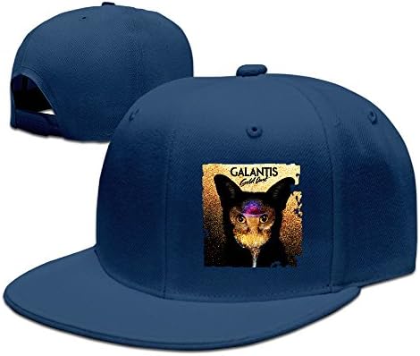 Shehe Gold Dust Jelly Trucker Flat Brim Baseball Hat Caps Navy