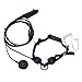 Coodio Tactical Laryngophone Earpiece [Heavy Duty] Throat Mic Headset Bodyguard FBI [Covert Acoustic Tube] Microphone For Motorola HT750, HT1250, HT1550 2 Way Radio