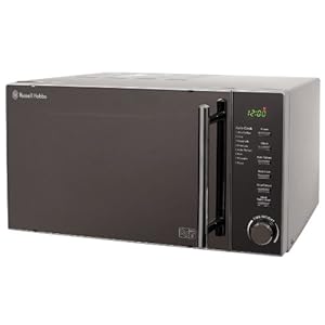 Russell-Hobbs-RHM2017-20L-Silver-Digital-Microwave Russell Hobbs RHM2017 20L 800W Silver Digital Microwave, Child Safety Lock, Automatic Defrost, 5 Autocook Menus, Clock…