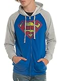DC Comics Superman Color Block Raglan Zip Hoodie Size : Small