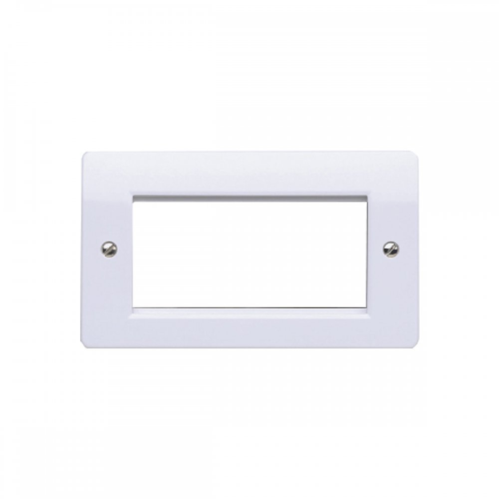 Logic Plus 2 Gang 4 Module Euro Frontplate