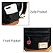 Moolecole Leather & Canvas Backpack School Bag Laptop Backpack with Cat's Ears Design,Set with 1pc Wallet (Black)