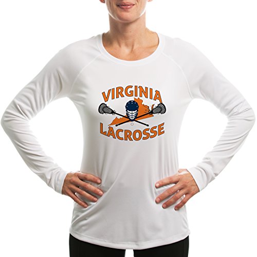 Vapor Apparel Virginia Lacrosse Women's UPF 50+ Performance T-Shirt Small White