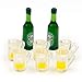 AMOBESTER Dollhouse Miniature Beer Bottle and Beer Mugs for Dollhouse Kitchen Decoration