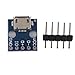 MagiDeal 10pcs Female Micro USB to DIP 5-Pin Pinboard 2.54mm Micro USB Type