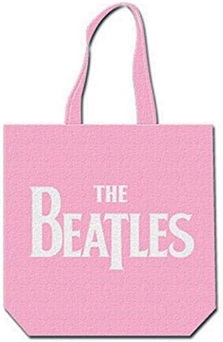The Beatles Cotton Tote Bag Drop T Logo (with Zip top)