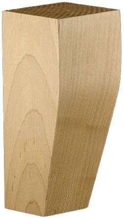 Arts and Crafts Stratford Carved Bun Foot, Alder