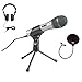 Audio-Technica ATR2100-USB USB/XLR Microphone with Knox Pop Filter and Headphones
