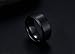 VNOX (Free Engraving) Personalized Stainless Steel Plain Band Ring for Men,Black,8mm Width,Size 10