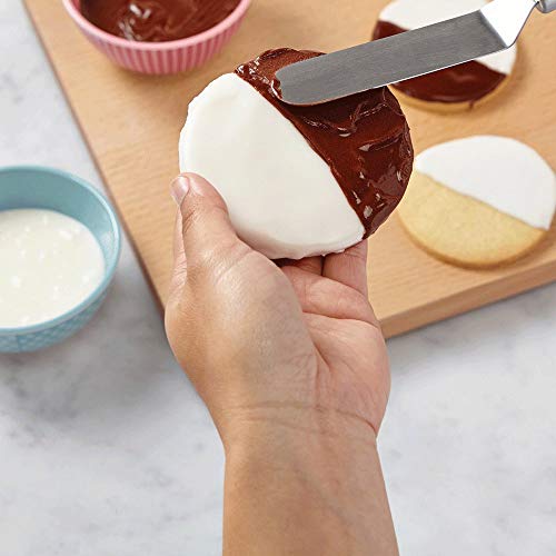 Angled Icing Spatulas 10 Inch,Wooden Large Offset Spatula,Industrial