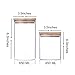 UOON Food Storage Container, Airtight Glass Storage Jars with Bamboo Lid for Pasta, Tea, Coffee, Cookies, Snacks, Set of 4