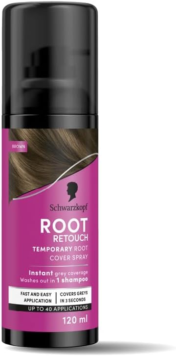 Schwarzkopf Root Retouch Instant Grey Coverage Spray Brown 120ml Sweat Rain