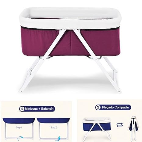 Star Ibaby Pouch Cuna de bebe plegable color Purple