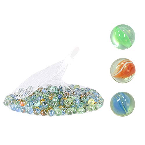 ShellKingdom 200 Count Bulk Assorted Colors Glass Marbles, ColorfulÂ CatÂ Eyes 9/16 Inch Round MarblesÂ Toy forÂ KidsÂ forÂ Aquarium/ Game/ Vase/ Fish/ PlantÂ Decor
