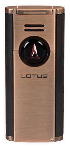 Lotus Citadel Flat Flame 3 Lighter - Brushed Copper & Black Matte