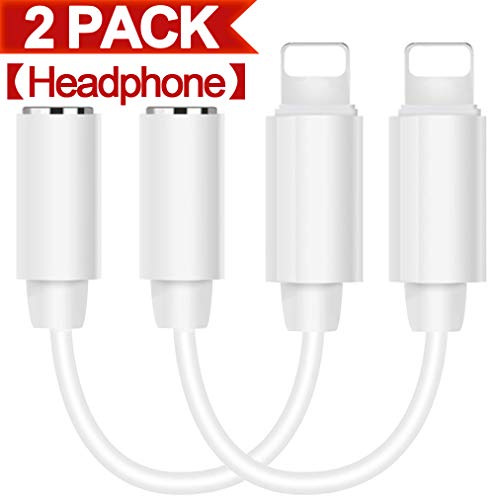 YWHYMA Adapter Jack Dongle Compatible for Phone 7/7Plus Phone 6/6Plus 6s.Earphone to 3.5mm Jack Aux Audio Stereo Adaptor Connector Cable Accessories Female Converter,Compatible 10.2 System -White