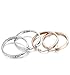 Jstyle 2Pcs Stainless Steel Hoop Earring for Women Girls CZ Earrings Set,35MM