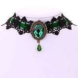 Yazilind Jewelry Noble Lolita Ribbon Crystal Black Lace Collar Necklace for Women