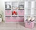 TQVAI Foldable Storage Cubes Boxes Closet Bins with Label Holder and Handle, 6 Pack, Dogwood Pink