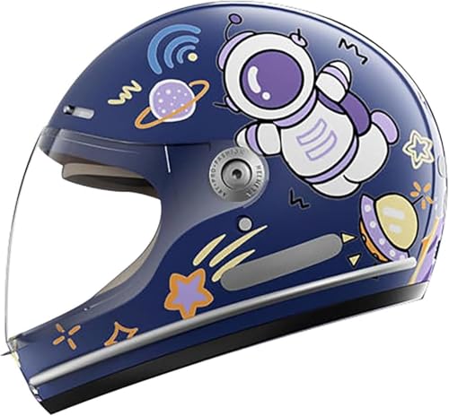 Cute Cartoon Kids Motocross Helmet DOT Approved Go-Kart Full Face Motorcycle Children Helmet Youth Offroad Four Wheeler Moped ATV Racing Dirt Bike Helmet for 4-12 Years Old