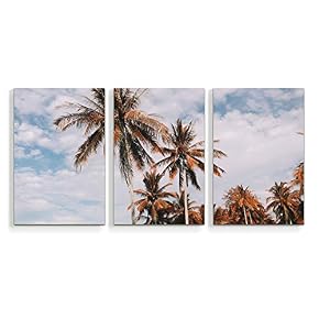 Beach Palm Trees Paradise Painting Artwork for Home...
