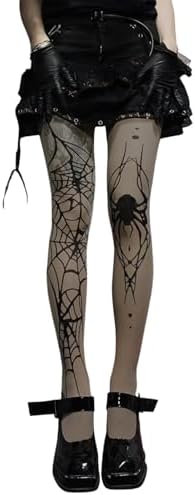 Medias De Halloween Con Patrón De Telaraña – Pantimedias De Red Para Bruja, Accesorios Góticos Para Niños Y Adultos, Ideales Para Fiestas