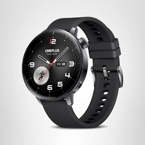OnePlus Watch 3 43mm Acero negro, WearOS, Acero negro, 32GB de almacenamiento, 60h de duración de la batería, Bluetooth, Navegación GPS, Cara redonda, Pantalla de 1,32 pulgadas