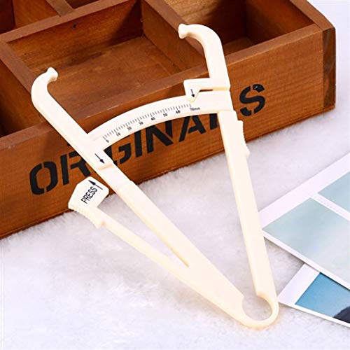 Hongxin Measuring Caliper,Body Fat Caliper Skin Analyzer Measure Charts Fitness Slim Keep Health Tester,Personal Body Fat Caliper Fat Percentage Tester Body Fat Measure Tool Set (White) - Thumbnail 5